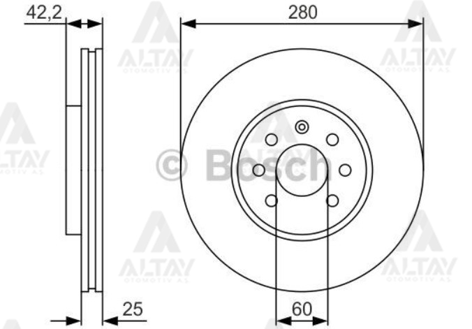 Opel Meriva Ön Fren Dıskı H OEM 569006